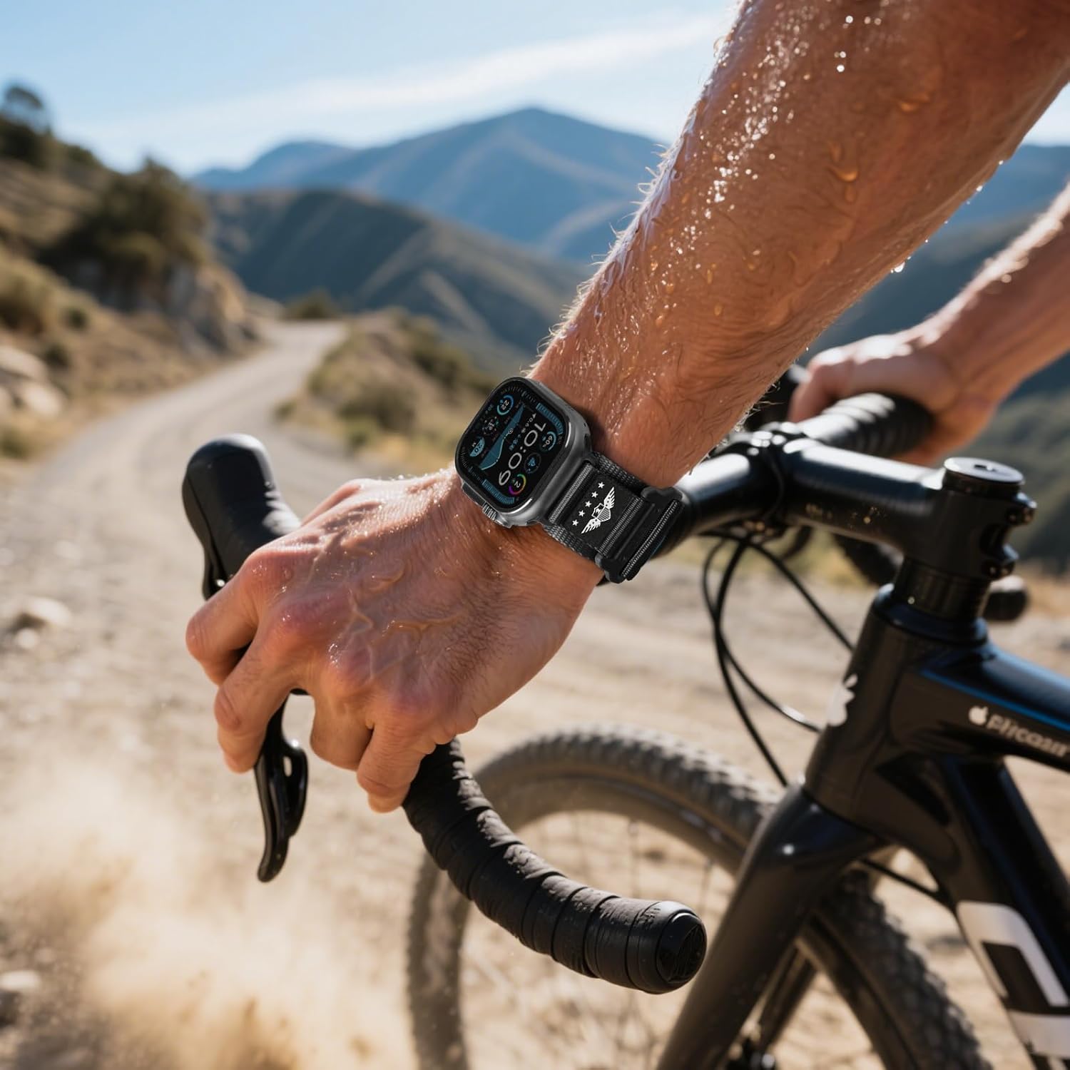 Rugged Nylon for Apple Watch Ultra 2 Band 49mm iWatch Bands 46mm 45mm 44mm 42mm Men,Soft Woven Adjustable Stars-Stripes Flag Wristbands Strap for Apple Watch Ultra Series 10/9/8/7/6/5/4/3/SE/Ultra2